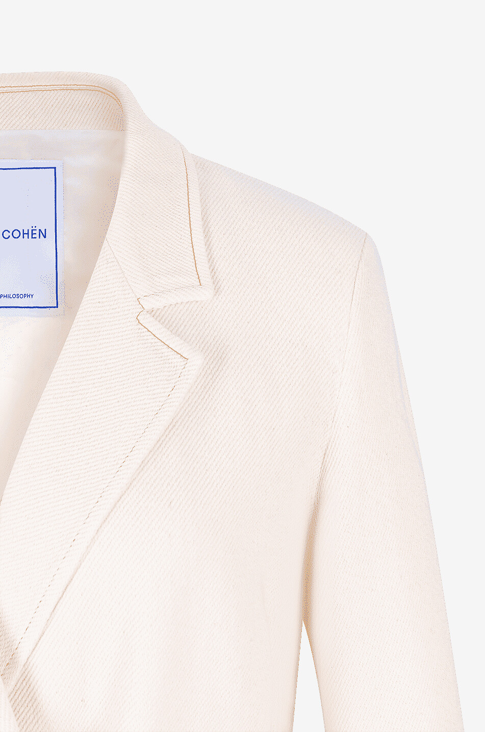 Zweireihiger Blazer aus Baumwolle