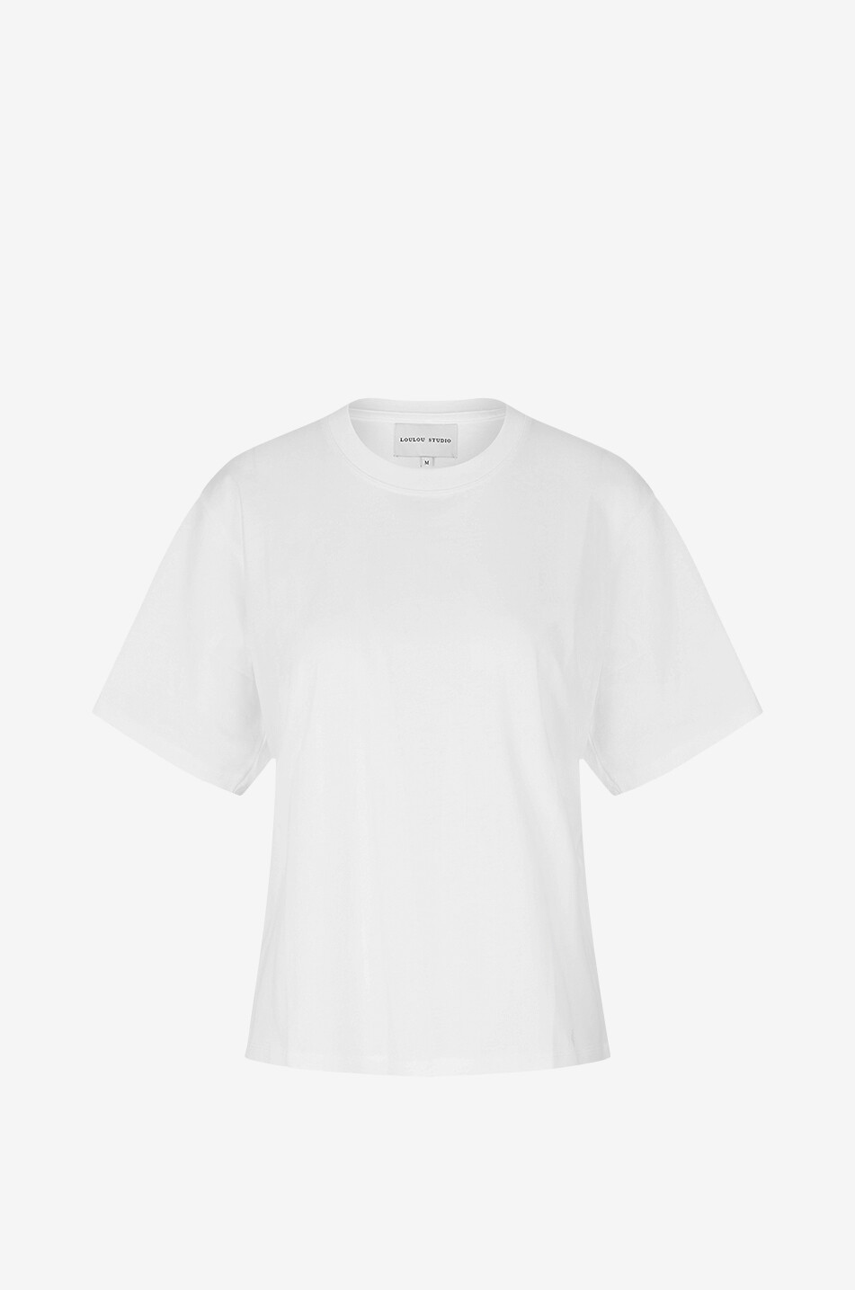 LOULOU STUDIO Telanto cotton short-sleeved T-shirt Women WHITE 1
