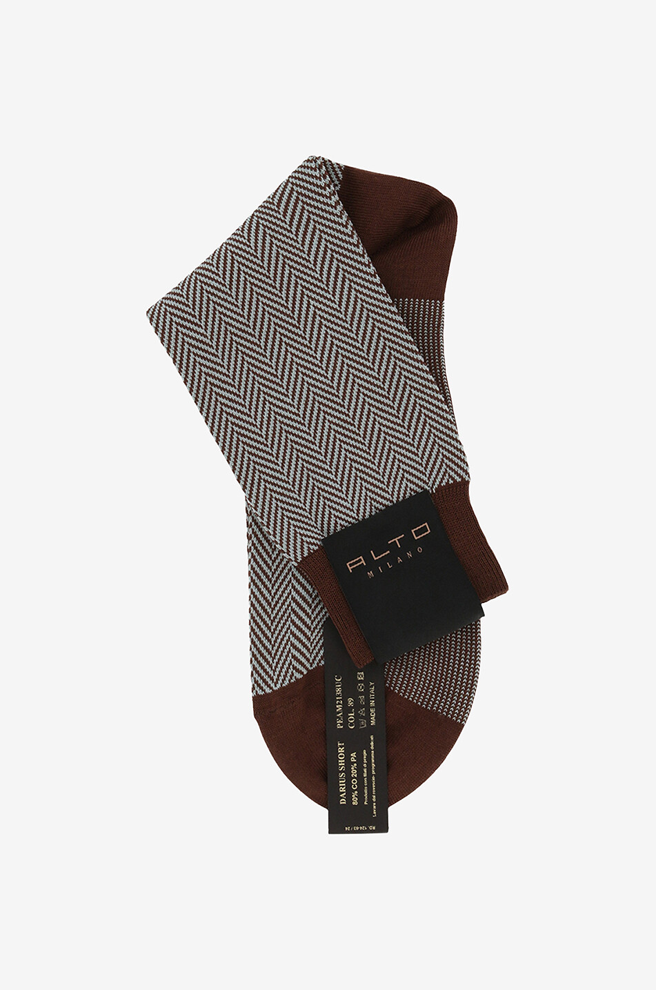 ALTO MILANO Hohe Socken aus Baumwolle Darius Herren BRAUN 1