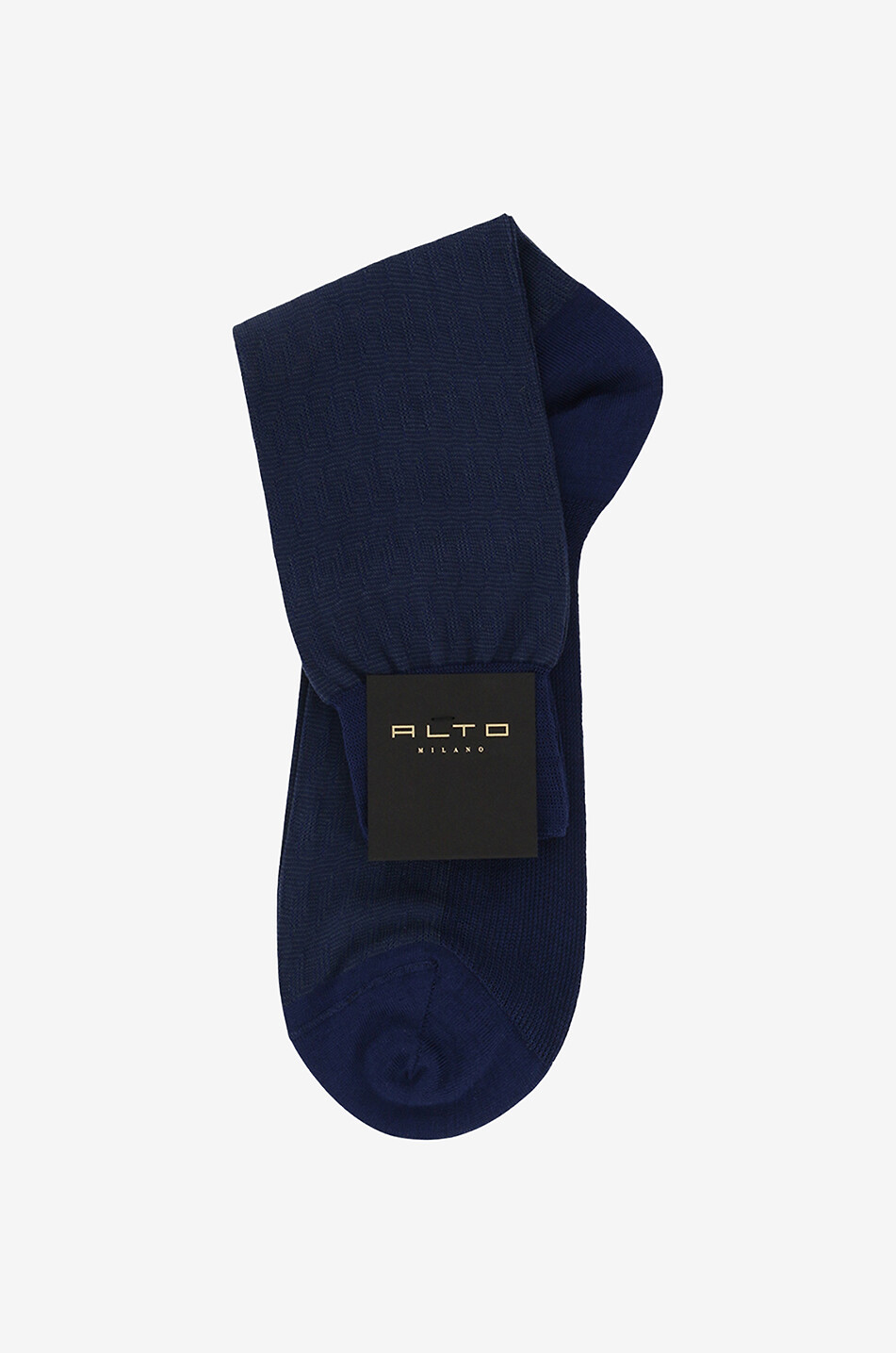 ALTO MILANO Chaussettes hautes en coton Pyne Homme BLEU MOYEN 1