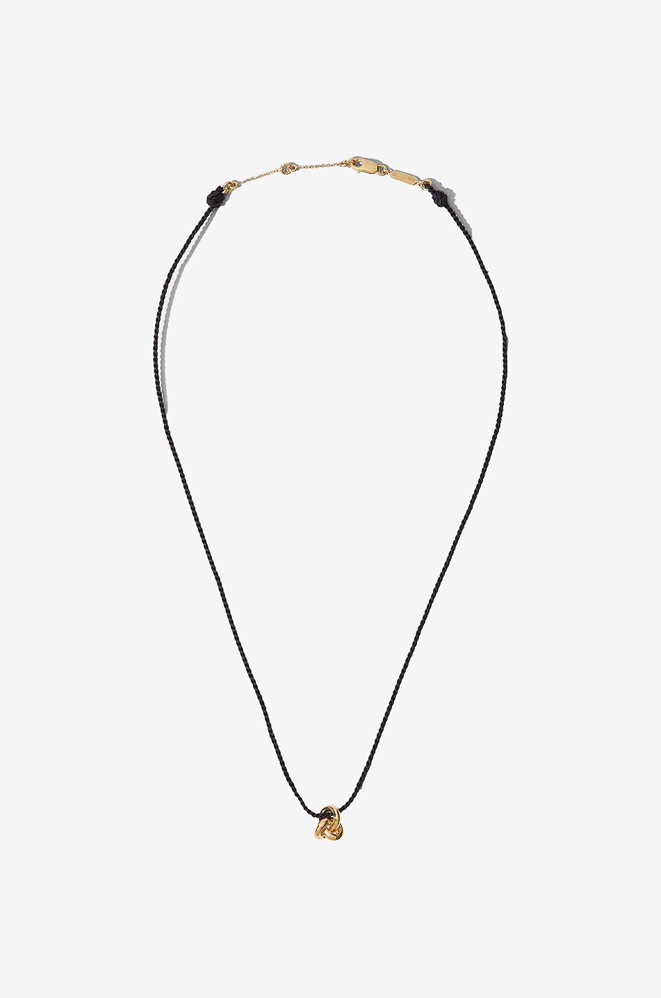 OTIUMBERG Mini Knot cord necklace with 14kt gold vermeil detail Women YELLOW 1