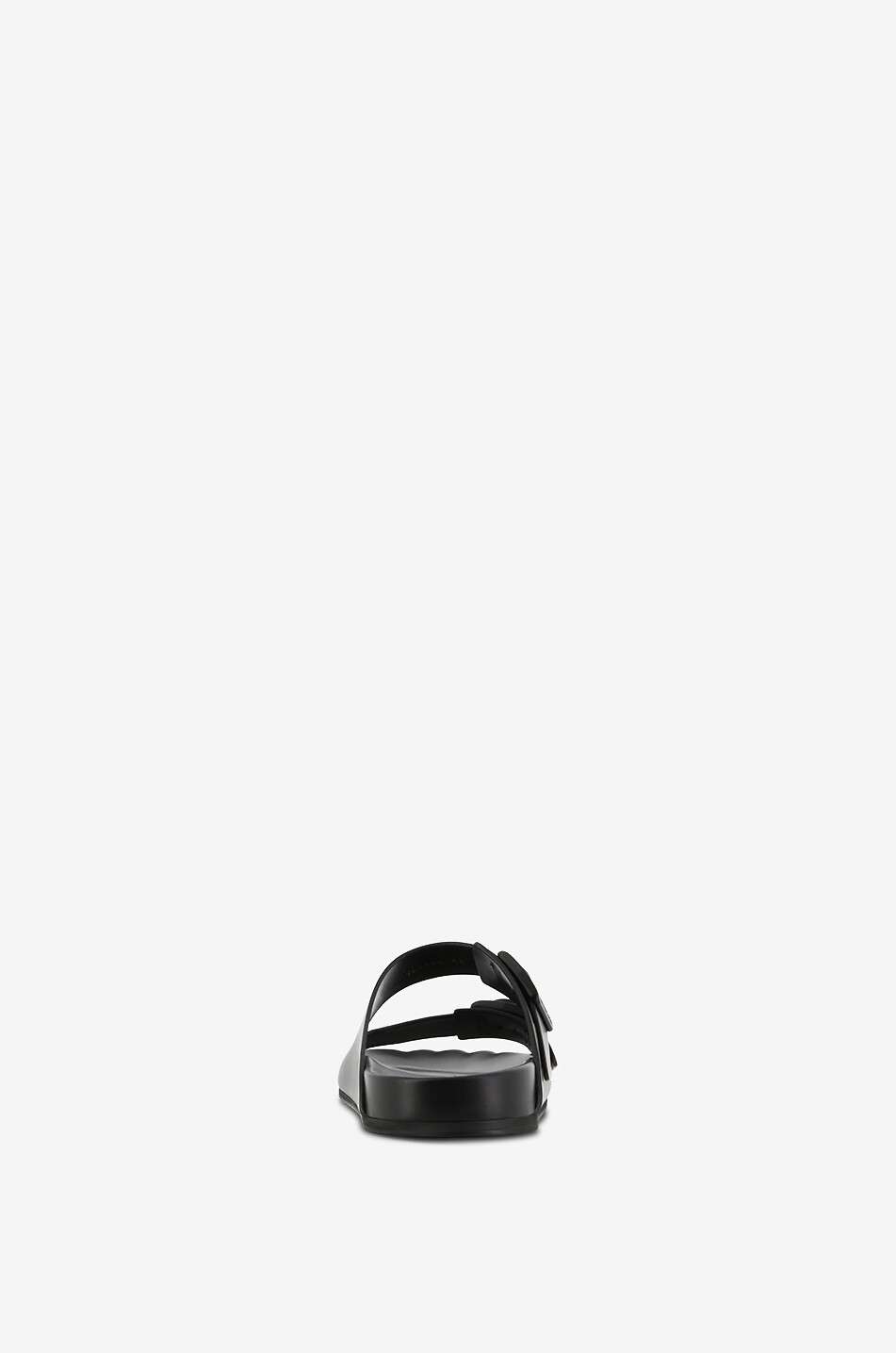 BALENCIAGA Sunday Sandal flat smooth leather slides Men BLACK 4