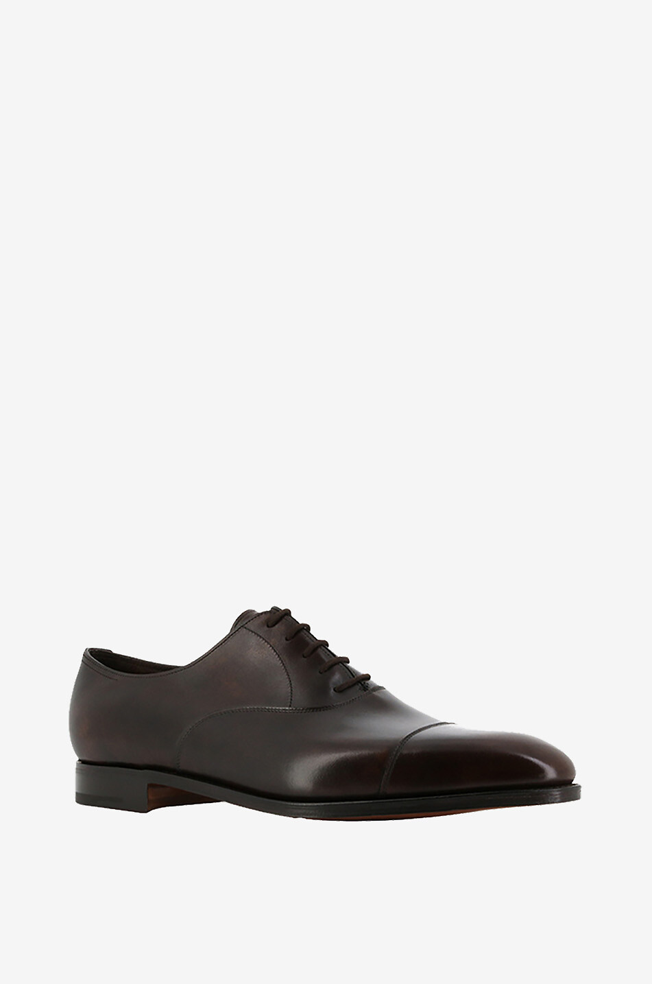 JOHN LOBB Richelieus classiques à lacets en cuir brillant City II Homme MARRON FONCÉ 1