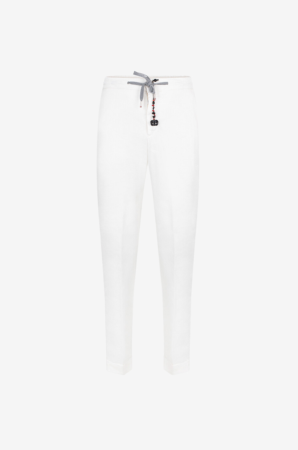MARCO PESCAROLO Caracciolo linen and lyocell trousers Men EGGSHELL 1
