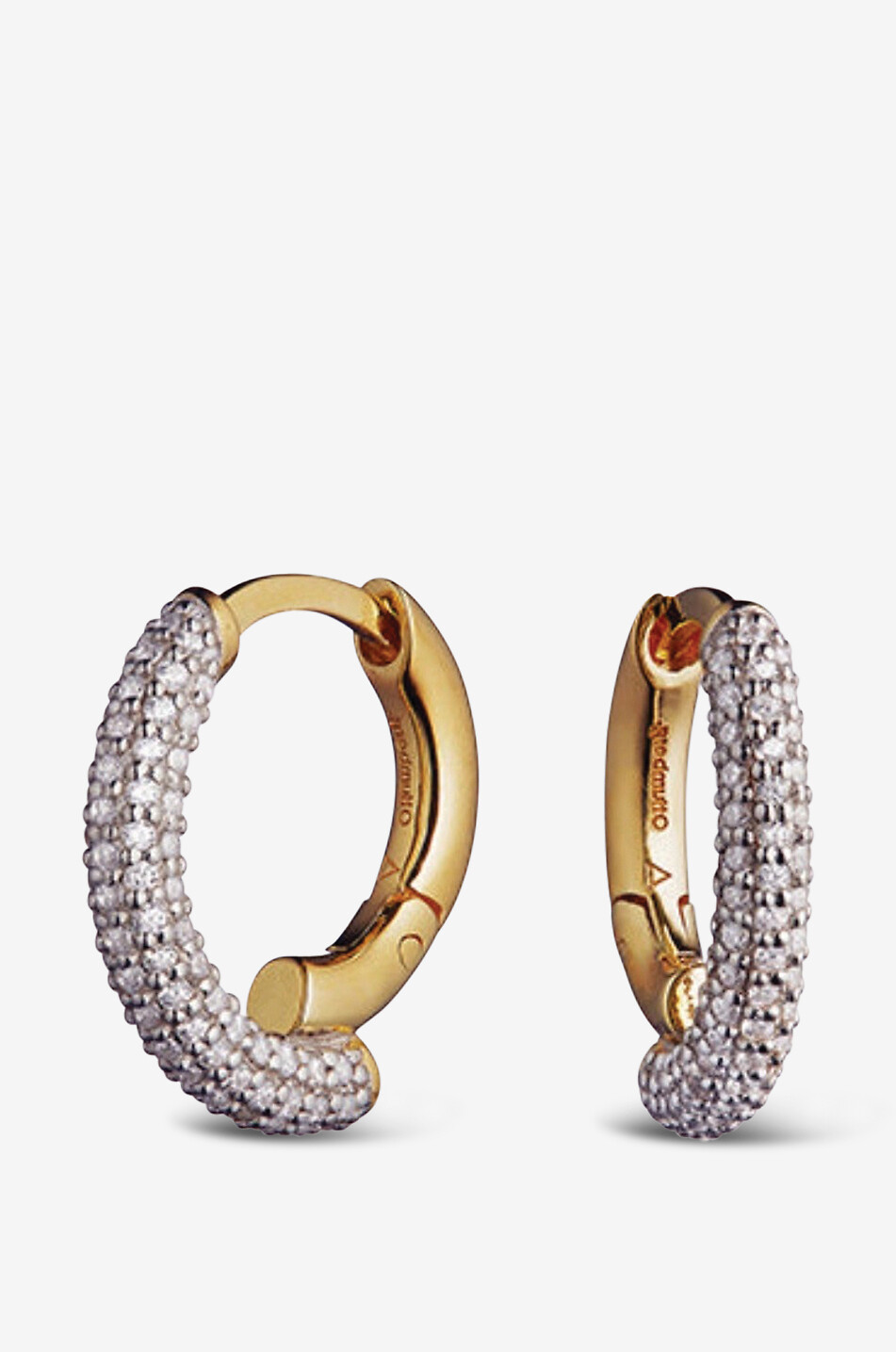 OTIUMBERG Petites créoles dorées ornées de zircons Chaos Femme JAUNE 1