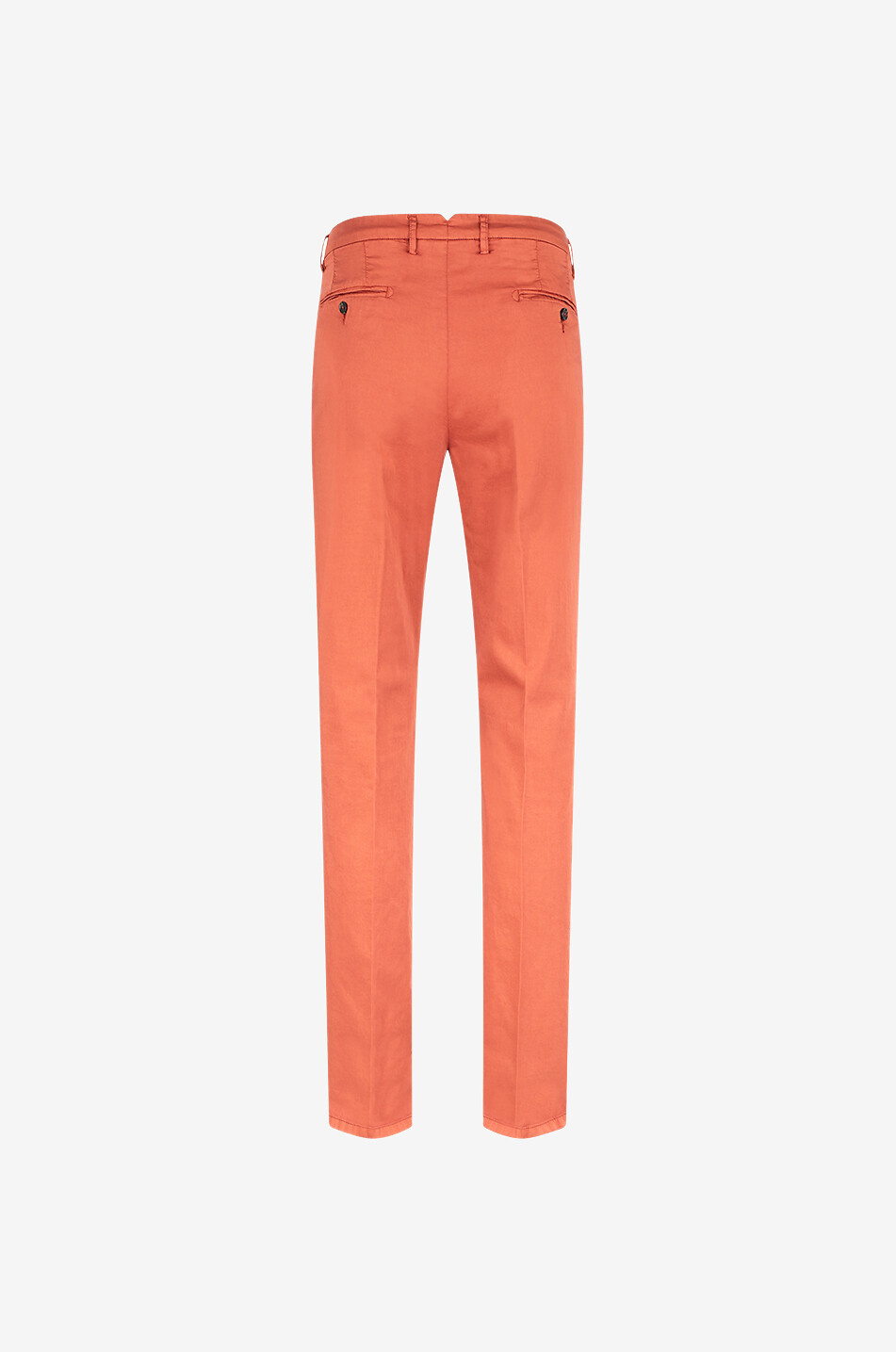 MAURIZIO BALDASSARI Pantalon slim en coton et soie Homme ORANGE FONCÉ 2