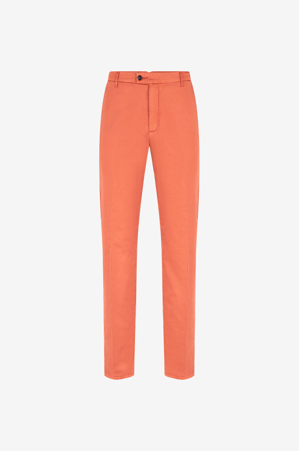 MAURIZIO BALDASSARI Pantalon slim en coton et soie Homme ORANGE FONCÉ 1