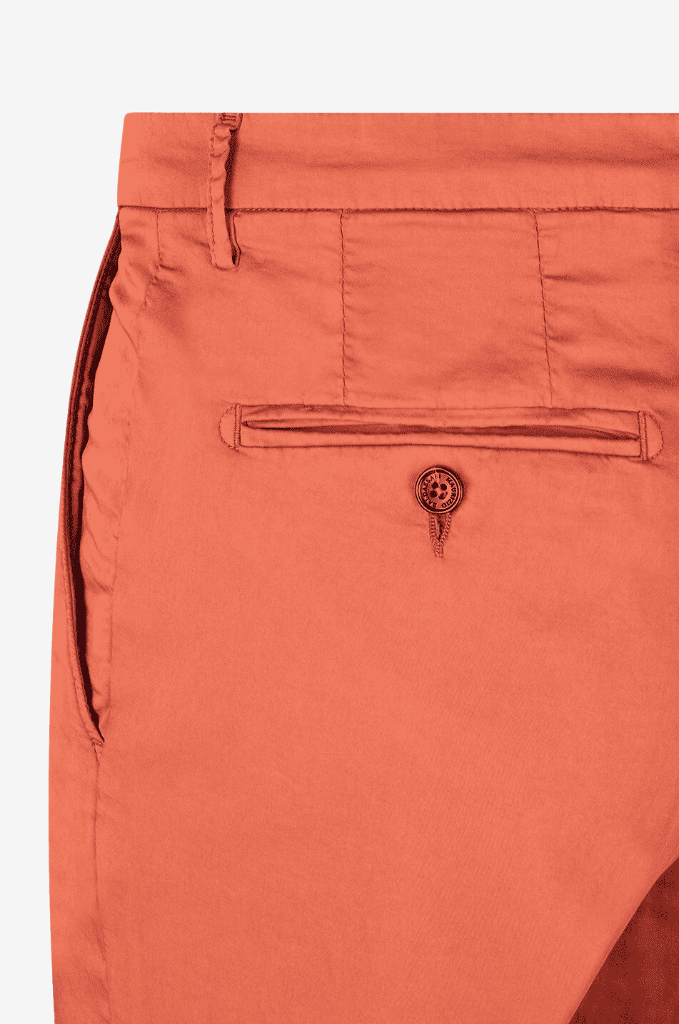 MAURIZIO BALDASSARI Pantalon slim en coton et soie Homme ORANGE FONCÉ 3