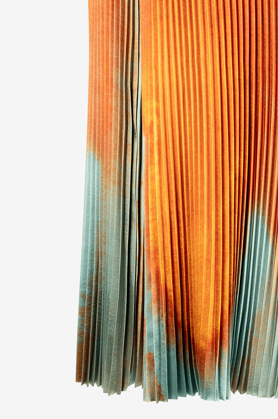 Giada satin long pleated skirt