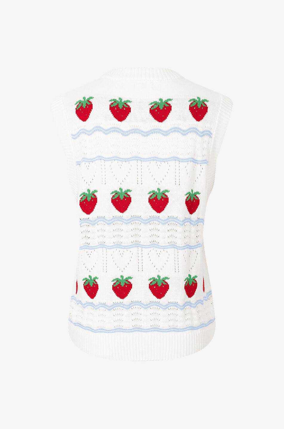 Pull sans manches motif fraises Prisca BALZAC PARIS
