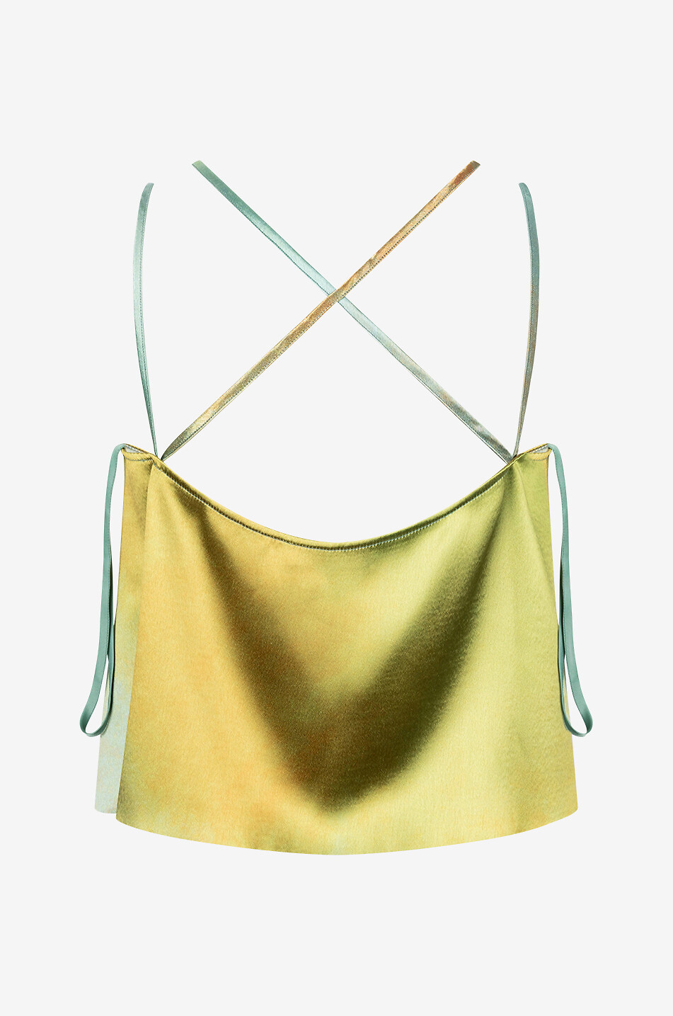 ULLA JOHNSON Top court à bretelles en satin Mari Femme MULTICOLORE 2