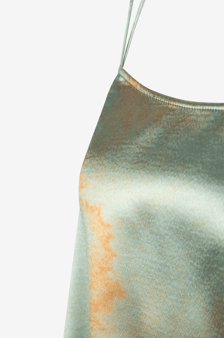 ULLA JOHNSON Top court à bretelles en satin Mari Femme MULTICOLORE 3