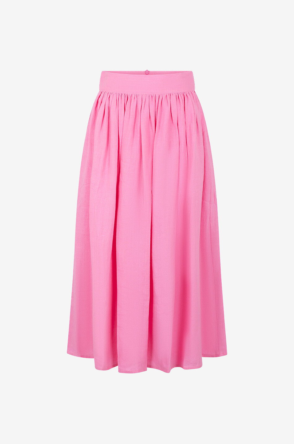 Paulina flared linen midi skirt