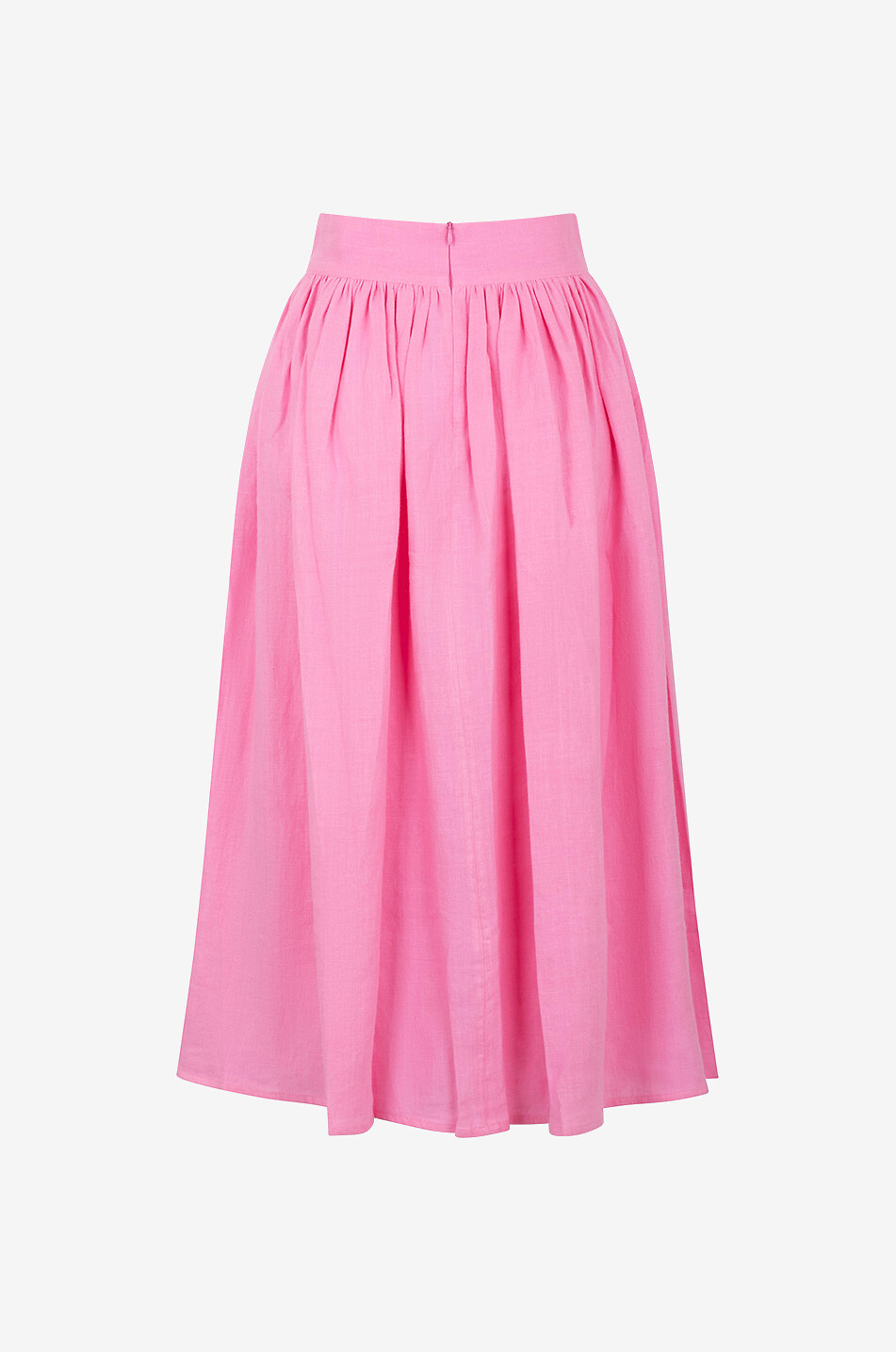 ARKITAIP Paulina flared linen midi skirt Women LIGHT PINK 2