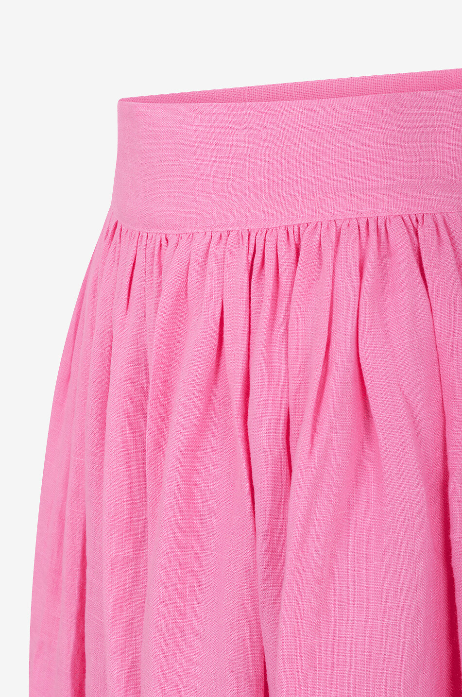 ARKITAIP Paulina flared linen midi skirt Women LIGHT PINK 4