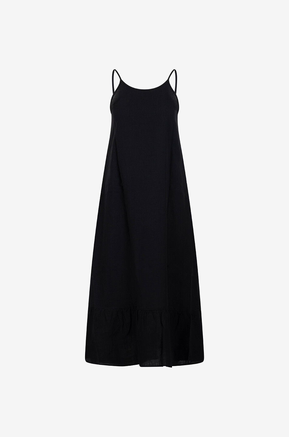 Gerda ruffled linen slip dress