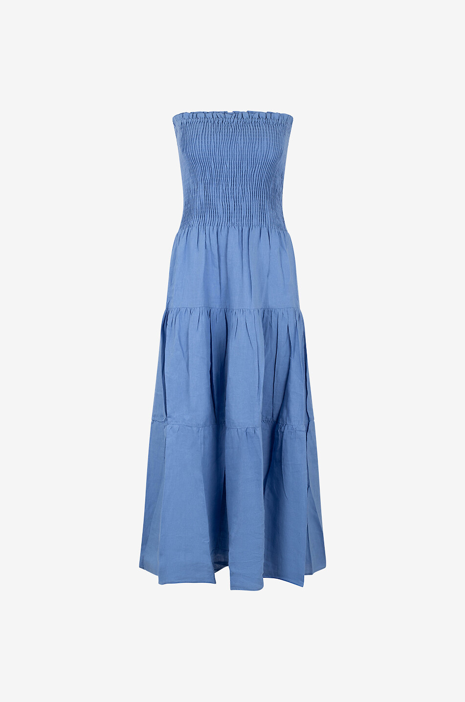 ARKITAIP Robe bustier smockée en lin Nini Femme BLEU 1