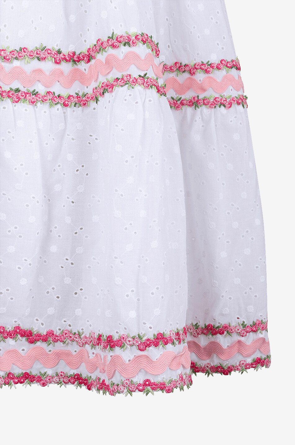Kurzes Trägerkleid mit Lochstickereien Patmos