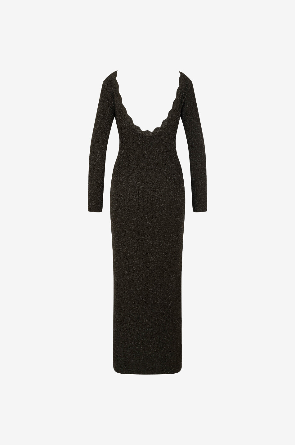 BALZAC PARIS Robe pull scintillante longue dos-nu Louka Femme KAKI 2