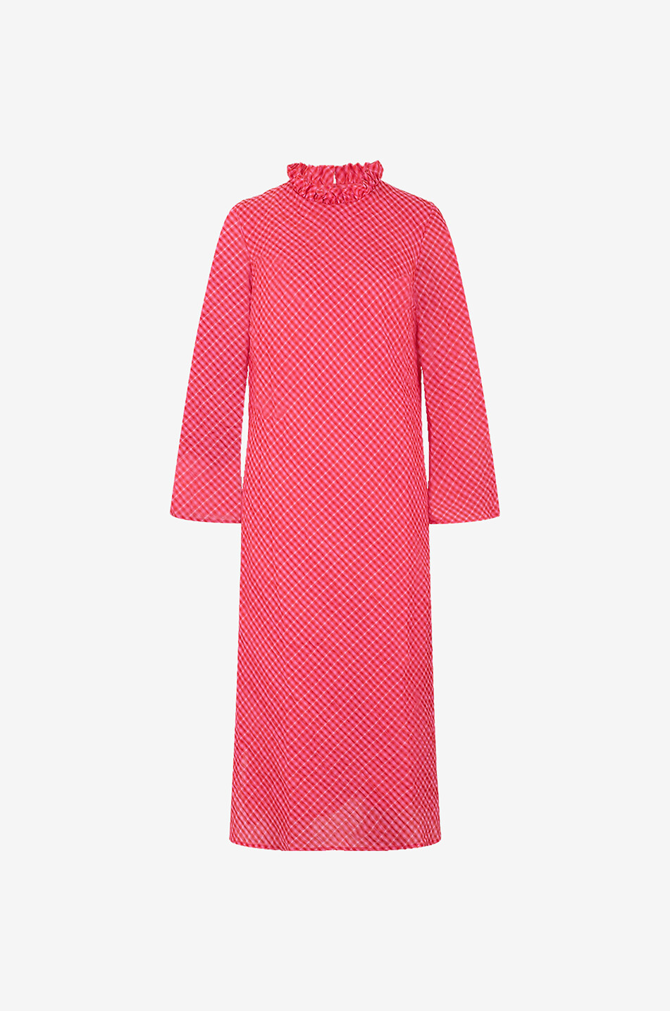 Pétite midi A-line gingham check dress