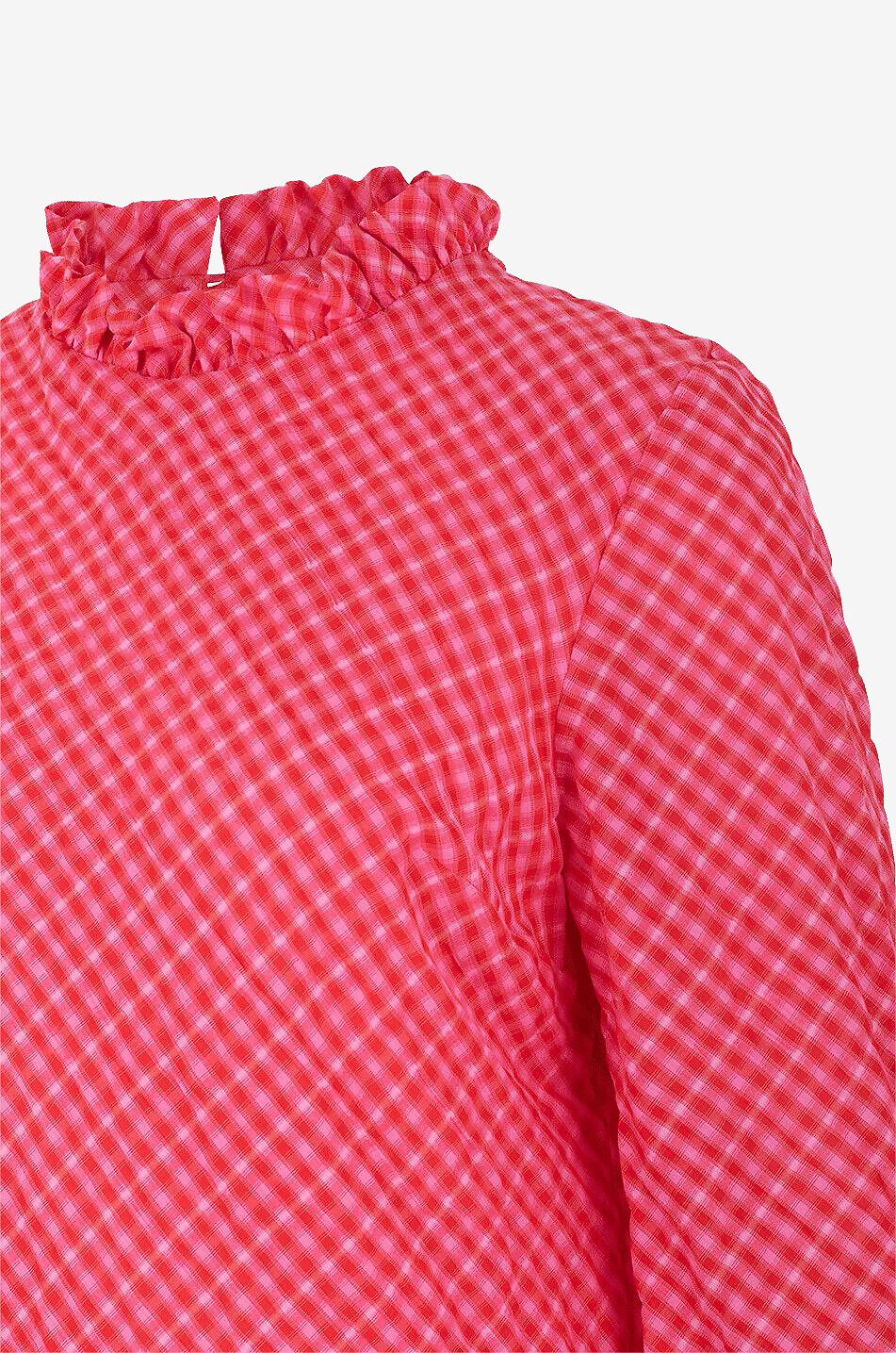 BALZAC PARIS Pétite midi A-line gingham check dress Women RED 6