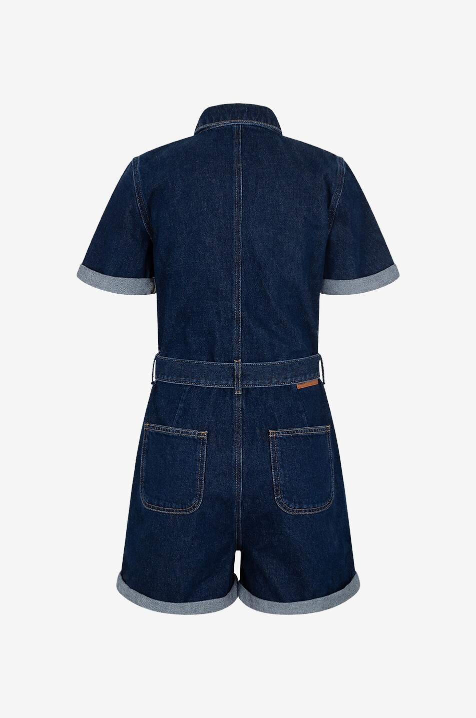 Combi-court en denim Floralie Bleu Nuit