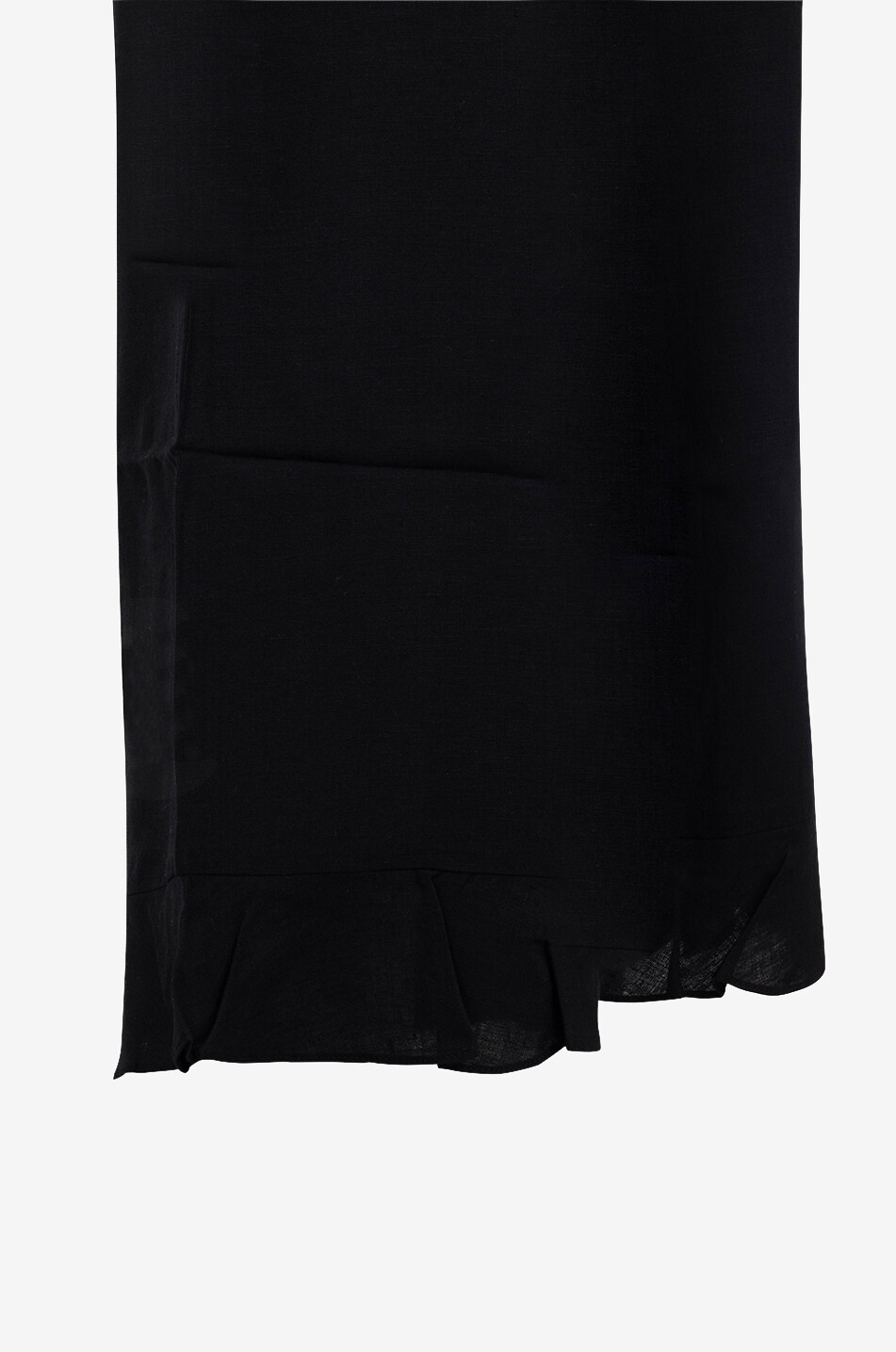 Jupe large raccourcie taille haute en lin Clara Ruffled