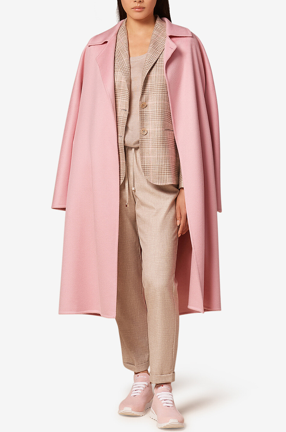 KITON Manteau portefeuille en cachemire double-face Femme ROSE 3
