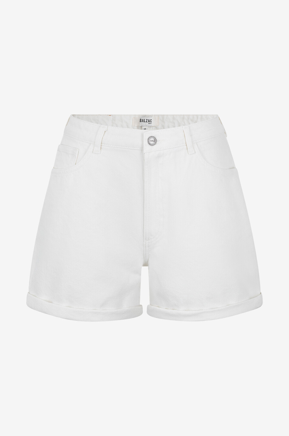 BALZAC PARIS Short en denim Maylone Blanc Naturel Femme BLANC CASSE 1