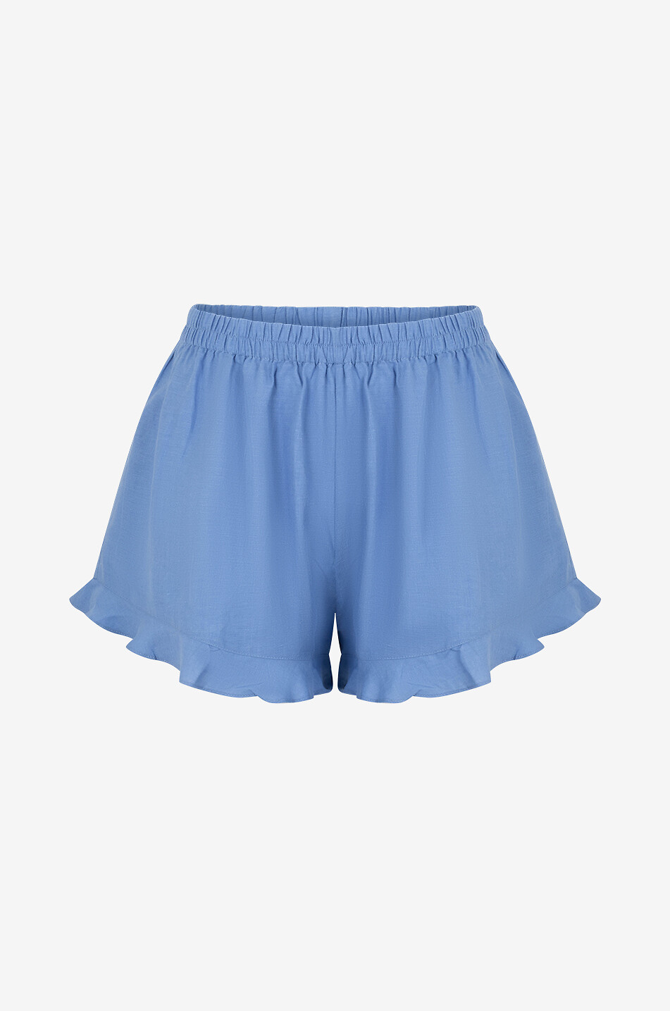 ARKITAIP Short en lin à volants Paula Femme BLEU 1