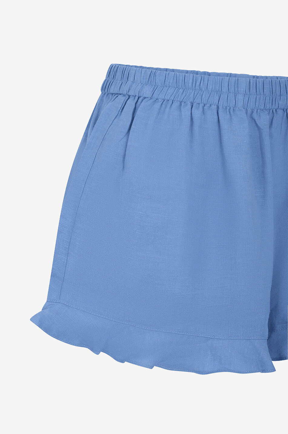 ARKITAIP Short en lin à volants Paula Femme BLEU 4