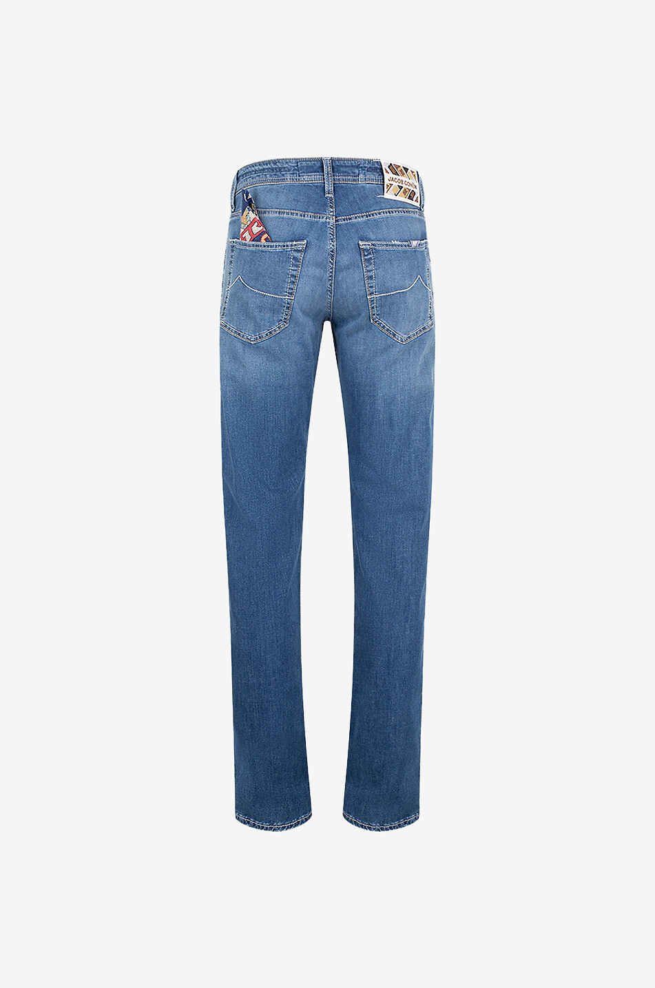 Nick cotton and linen slim-fit jeans