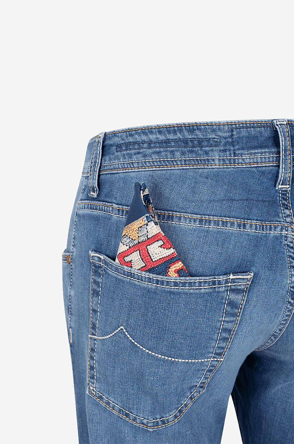 Nick cotton and linen slim-fit jeans