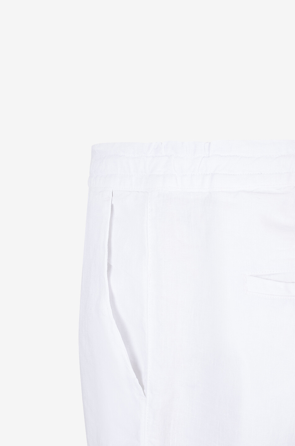 120% LINO Gerade Jogger-Hose aus Leinen Herren WEISS 3