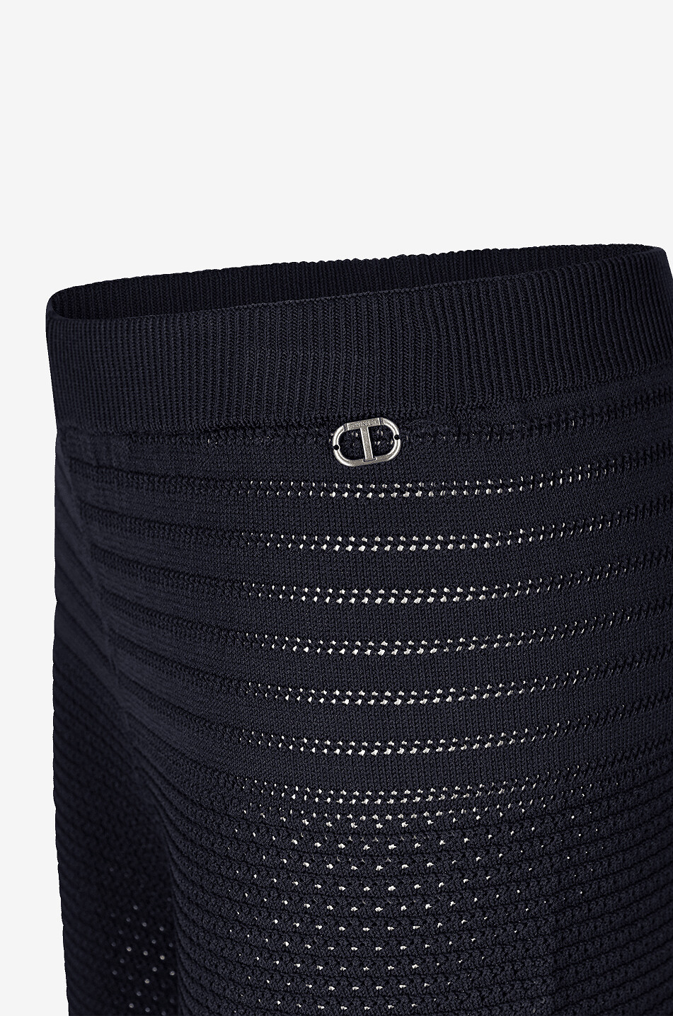 Pantalon large en maille ajourée