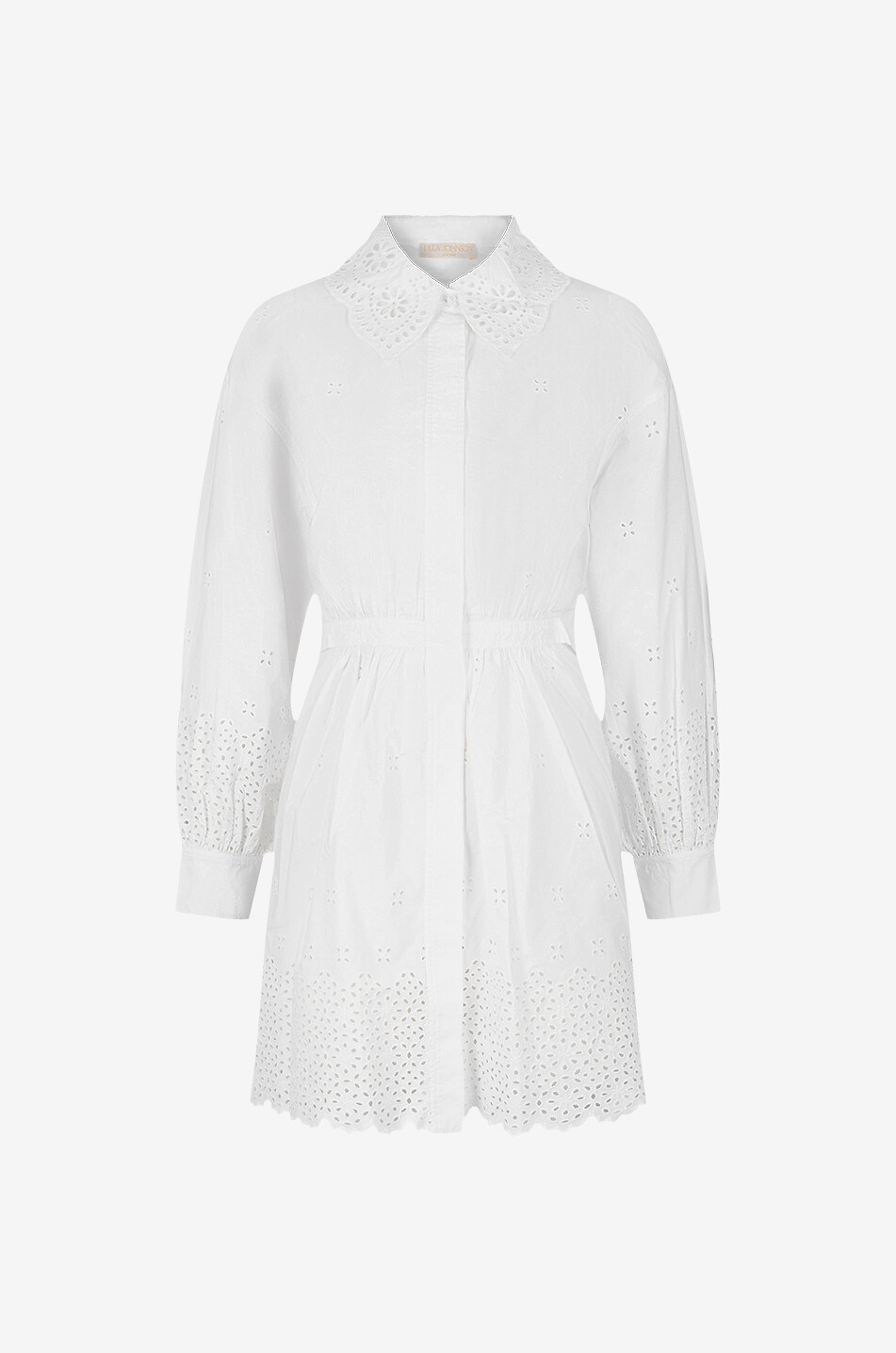 ULLA JOHNSON Robe chemise courte en coton Gemma Femme BLANC 1