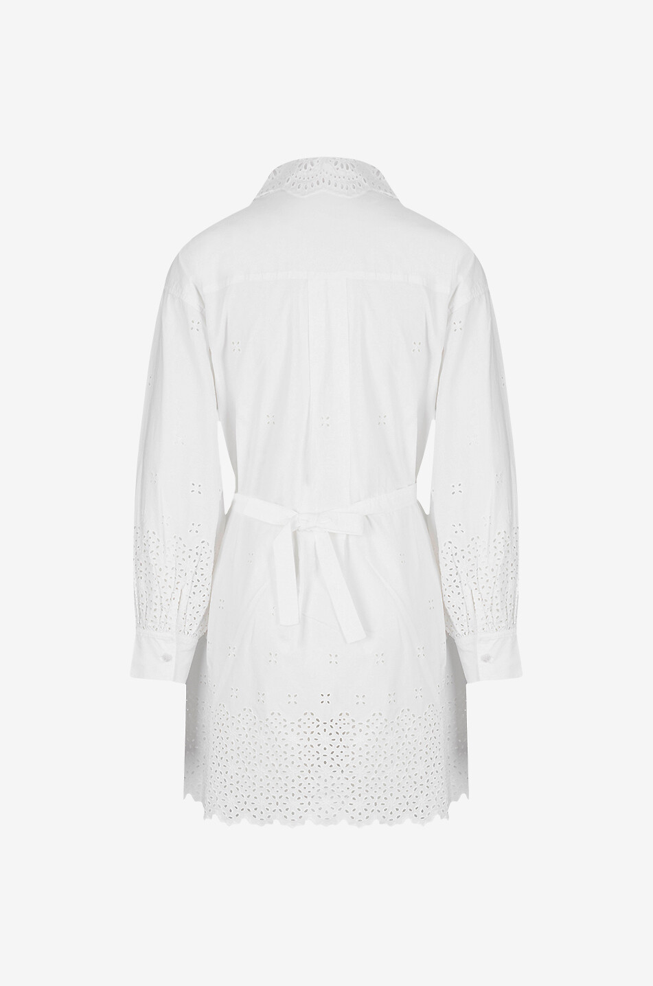 ULLA JOHNSON Robe chemise courte en coton Gemma Femme BLANC 2