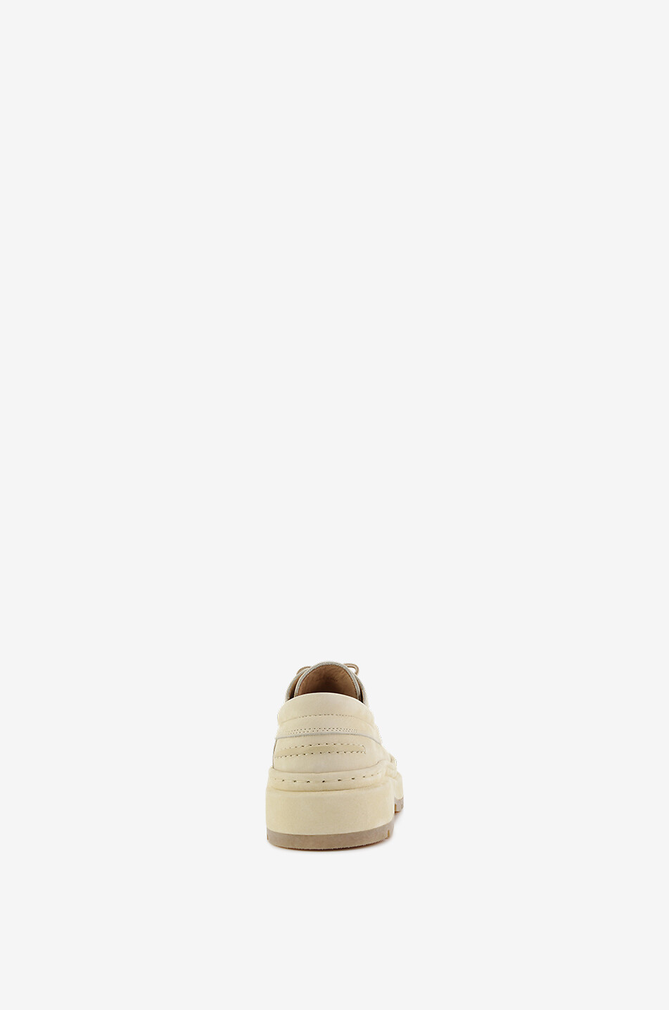 JACQUEMUS Les Bateau Pavane nubuck leather boat shoes Men LIGHT YELLOW 4