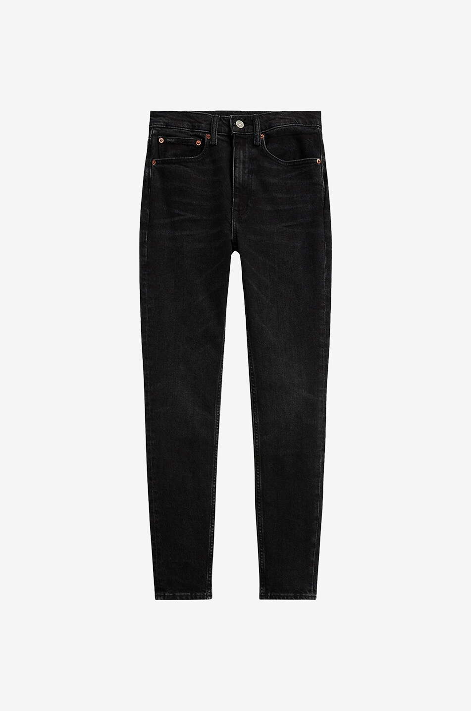 Verkürzte Jeans mit hoher Taille Ultra-Slim Parker