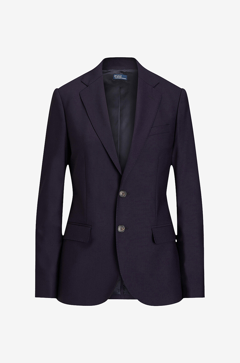 Wool stretch single-breasted blazer
