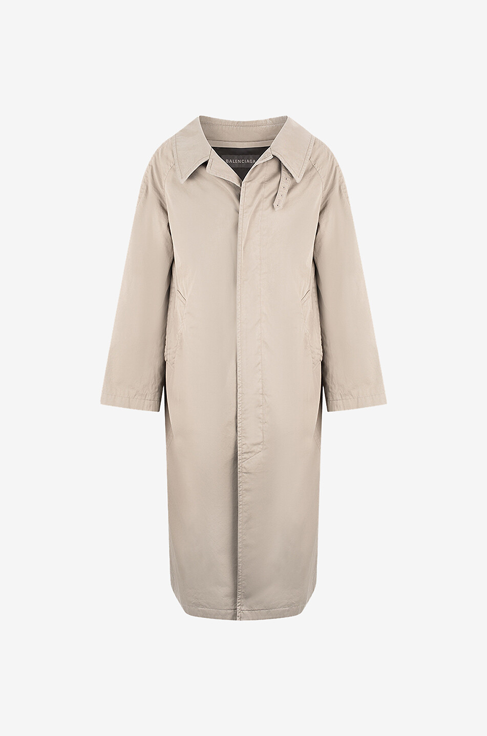 Weiter Baumwolltwill-Mantel Carcoat Off Shoulder