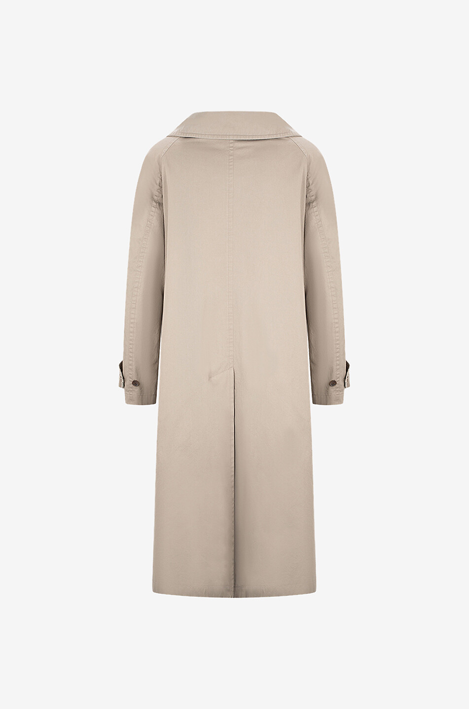 Weiter Baumwolltwill-Mantel Carcoat Off Shoulder
