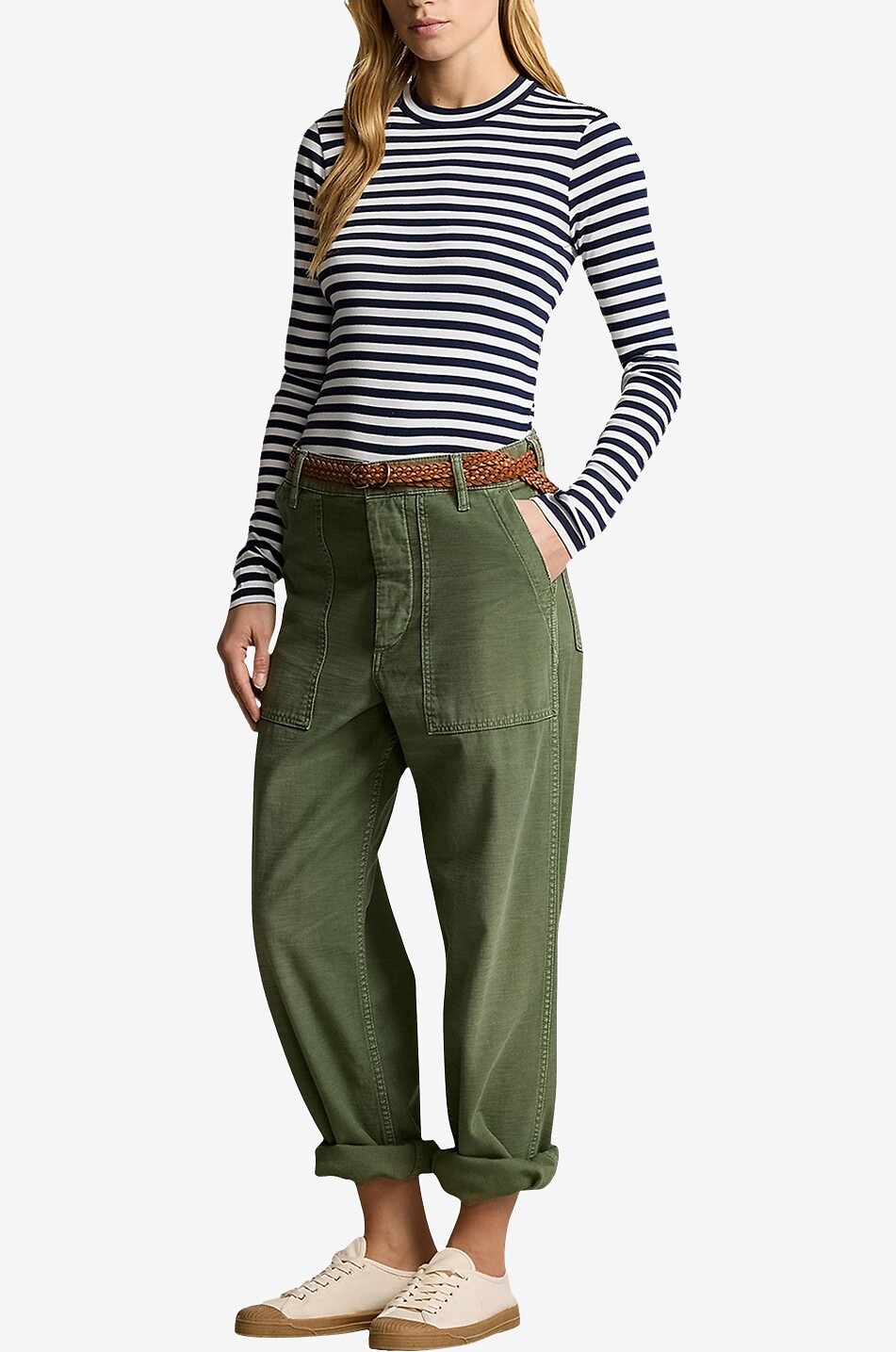 POLO RALPH LAUREN T-shirt rayé ajusté à manches longues Femme MULTICOLORE 4