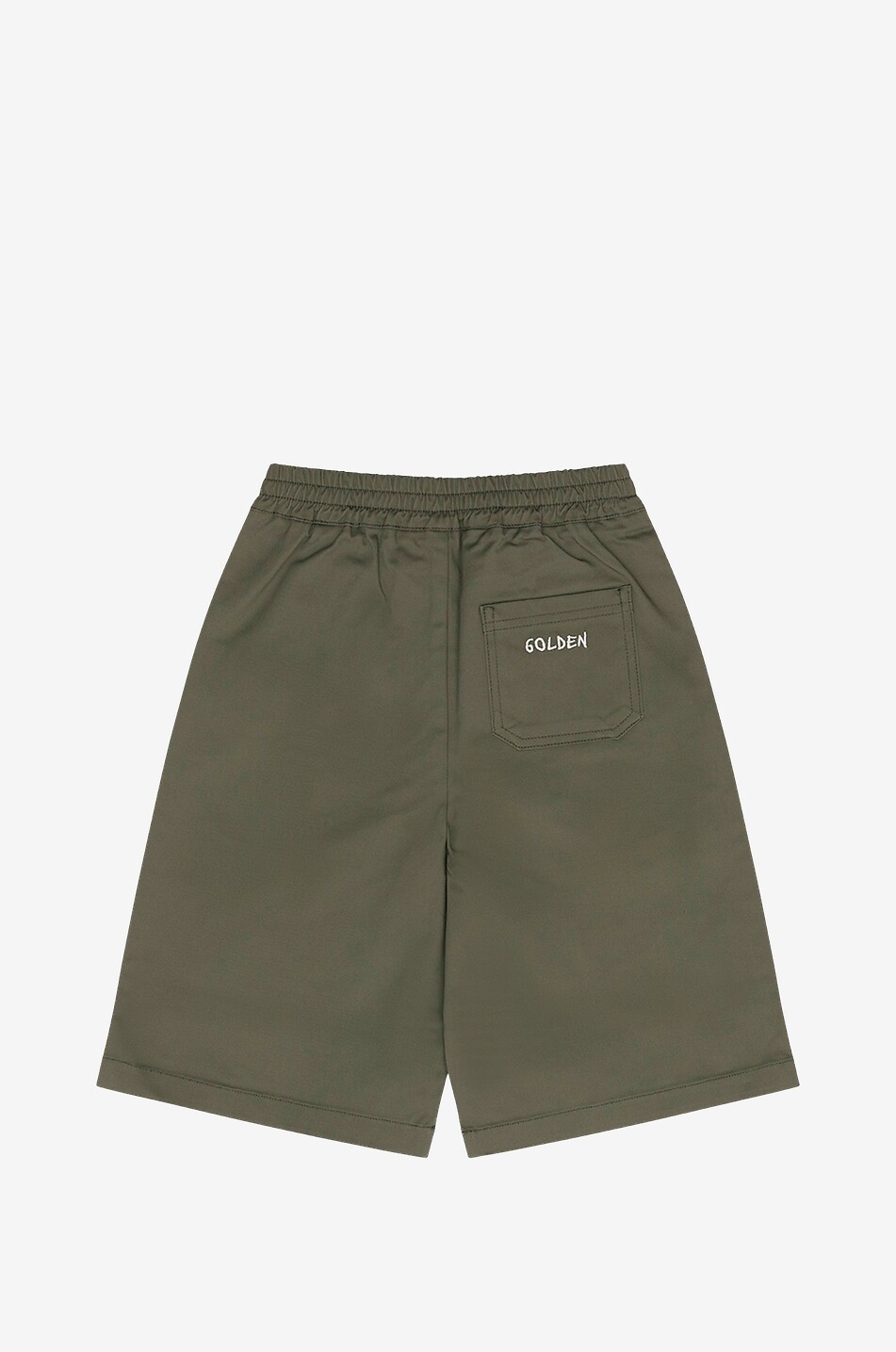 GOLDEN GOOSE Journey I Love Golden boy's stretch gabardine Bermuda shorts Boy KHAKI 2