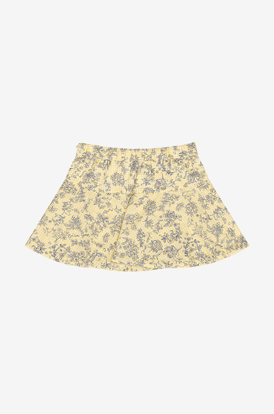 GOLDEN GOOSE Minijupe en popeline fille Journey Vichy Fille JAUNE CLAIR 2