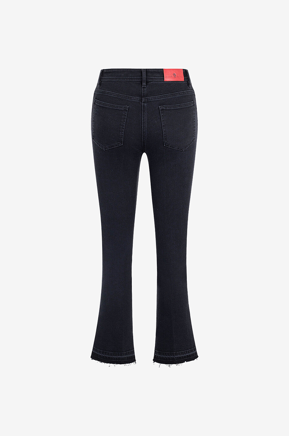 Jean bootcut effiloché en coton et lyocell Ankie