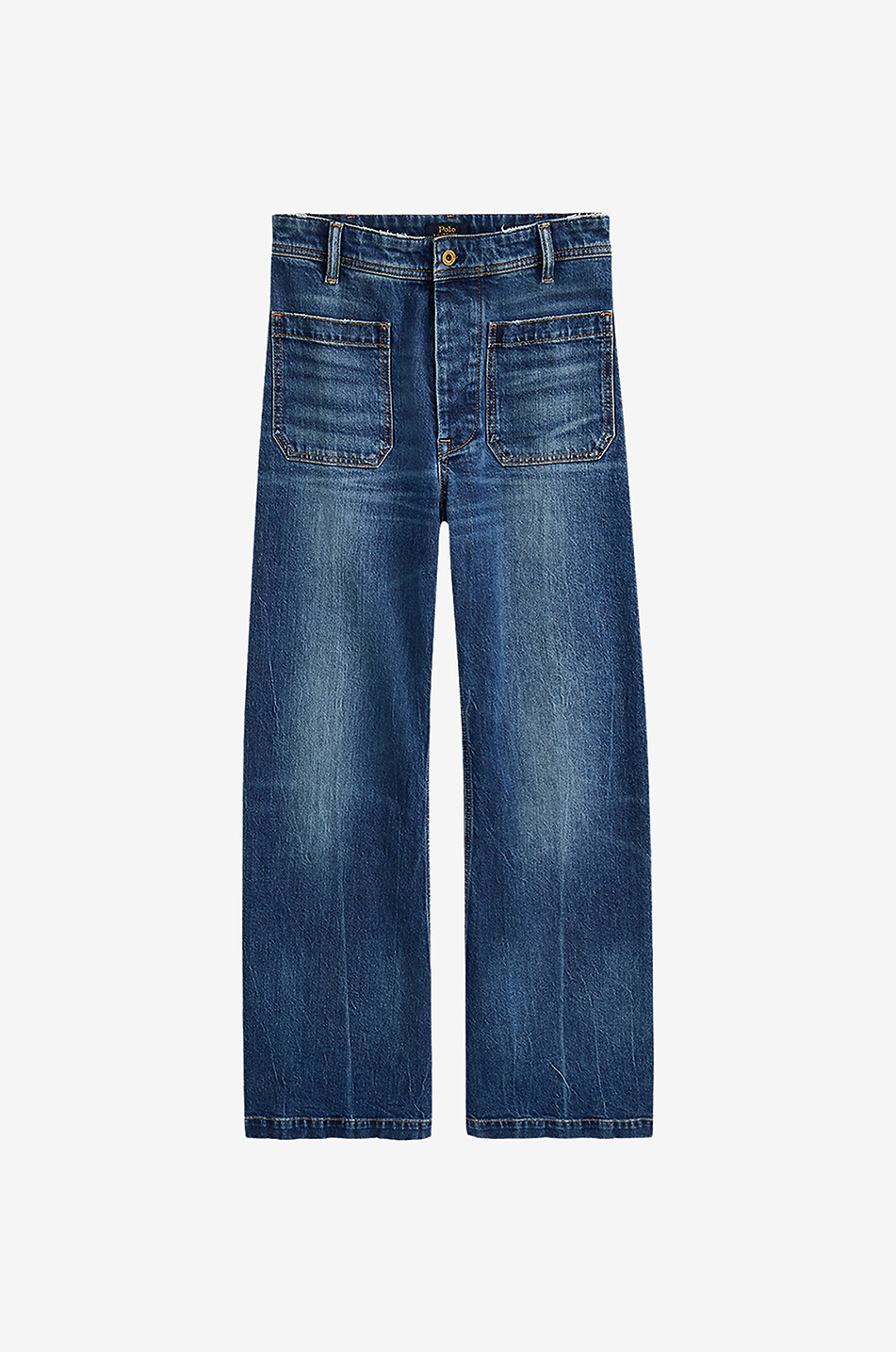 POLO RALPH LAUREN Laceno Wash stretch denim faded wide-leg jeans Women BLUE 1