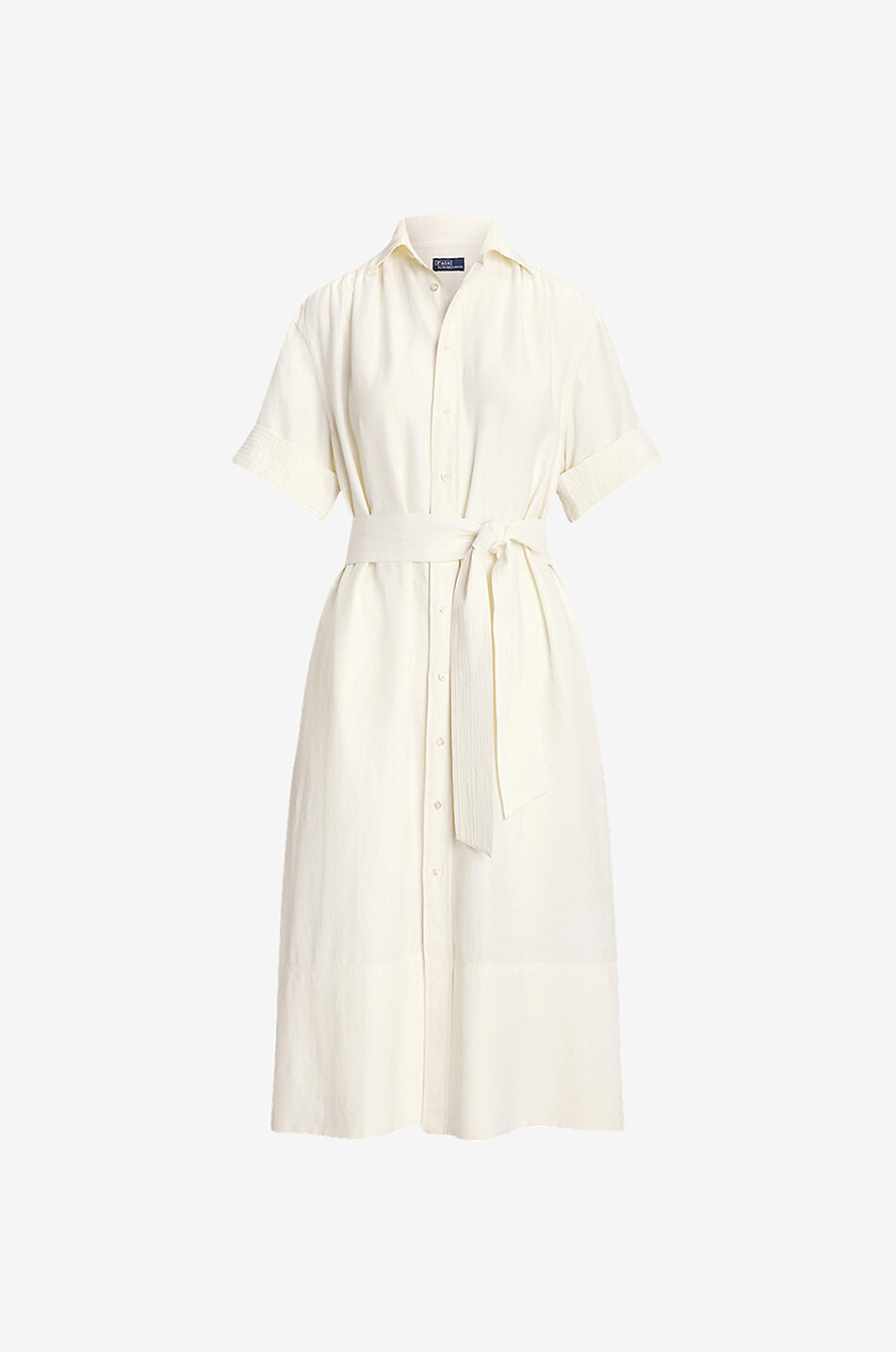 POLO RALPH LAUREN Silk blend shirt dress Women EGGSHELL 1