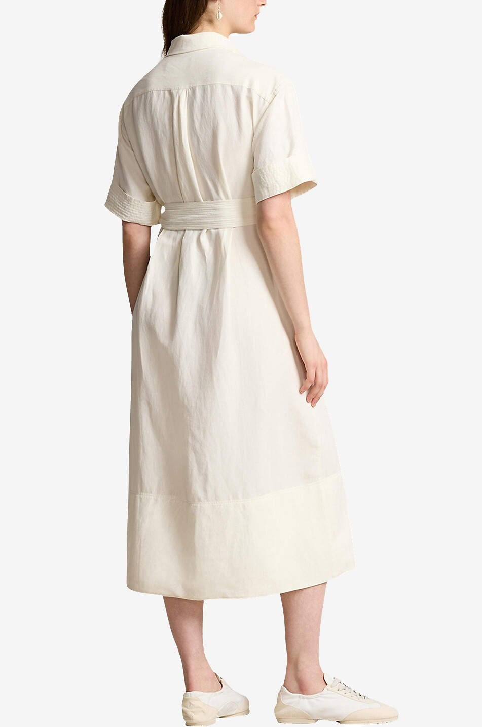 POLO RALPH LAUREN Silk blend shirt dress Women EGGSHELL 3