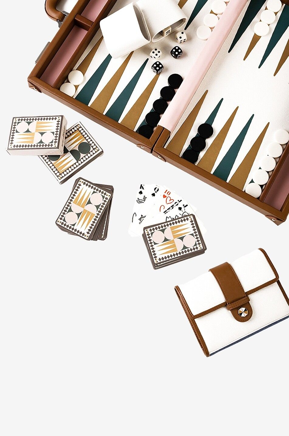 BUSINESS & PLEASURE CO. Gesellschaftsspiel im Koffer The Backgammon Set Haus BUNT 3